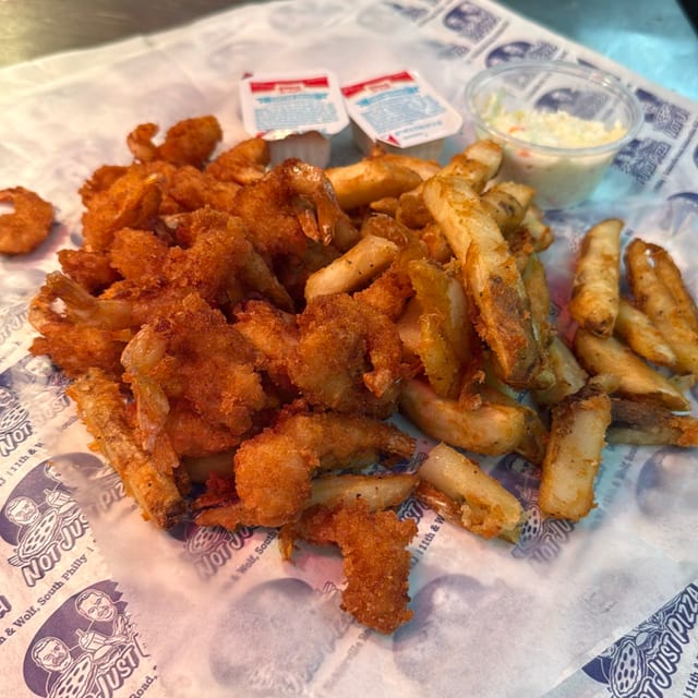 Popcorn Shrimp Platter.